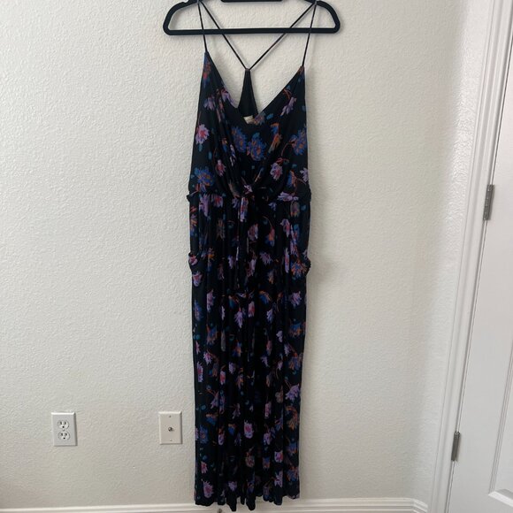 Anthropologie Moulinette Soeurs Sz L Willa Tie-Waist Jumpsuit‎ Women Boho Floral - Picture 2 of 16